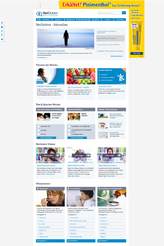 UX-Konzept für den NetDoktor Relaunch in 2012