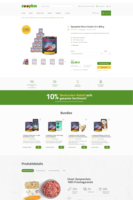 Zooplus Relaunch Pitch UX-Konzept